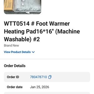 Gray Foot Warmer Heating Pad